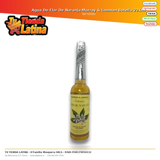 [62090] Borraccia Murray & Lanman ai fiori d'arancio da 221 ml