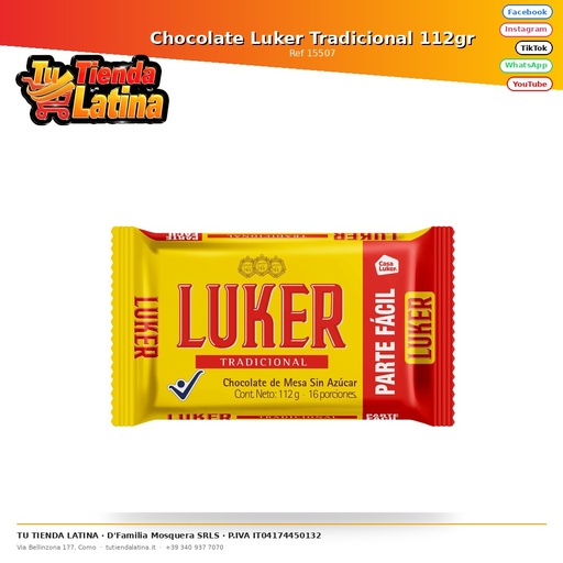 [CCA00061] Traditional Luker Chocolate 112gr