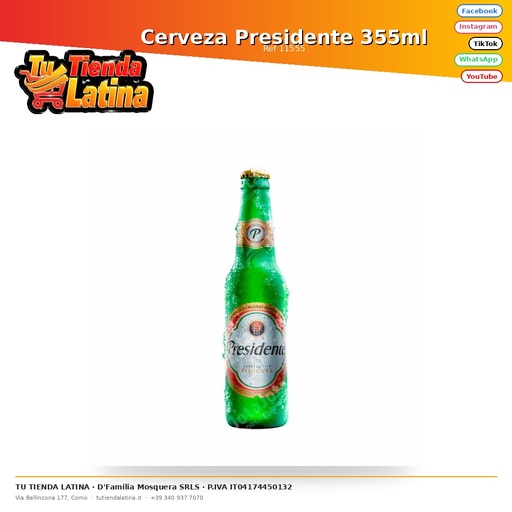 [11555] Birra Presidente 355ml