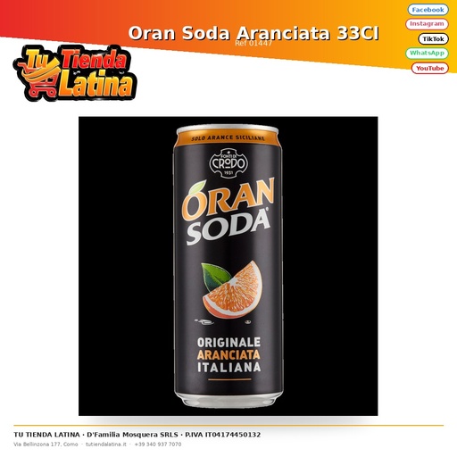 [01447] Oran Soda Aranciata 33Cl