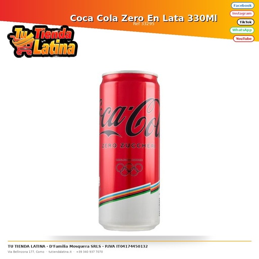 [33295] Coca Cola Zero En Lata 330Ml