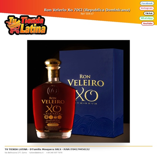 [50437] Ron Velerio Xo 70Cl (Republica Dominicana)
