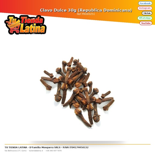 [PRO00251] Clavo Dulce 30g (Republica Dominicana)