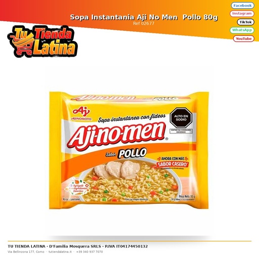 [02677] Instantania Aji No Men Zuppa di Pollo 80g