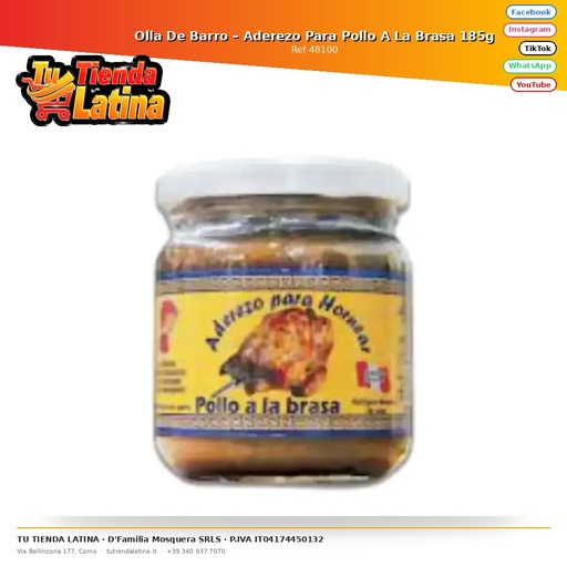 [48100] Olla De Barro – Aderezo Para Pollo A La Brasa 185g