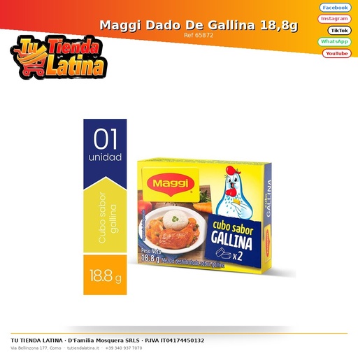 [65872] Maggi Pollo Dadi 18,8g