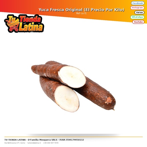 [ca f1] Yucca fresca originale (prezzo al chilo)