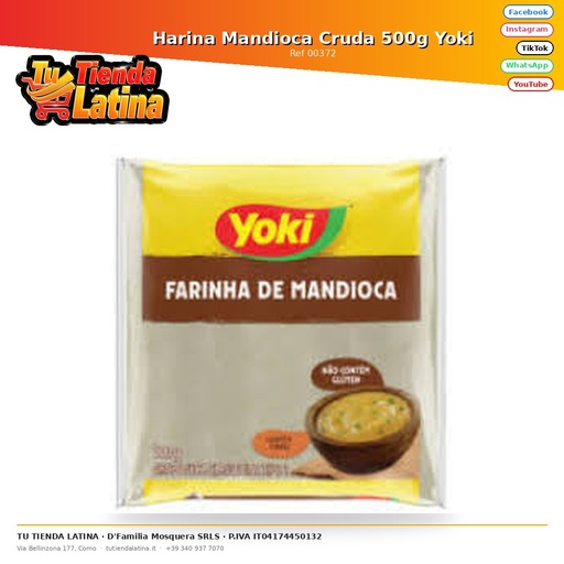 [00372] Raw Cassava Flour 500g Yoki