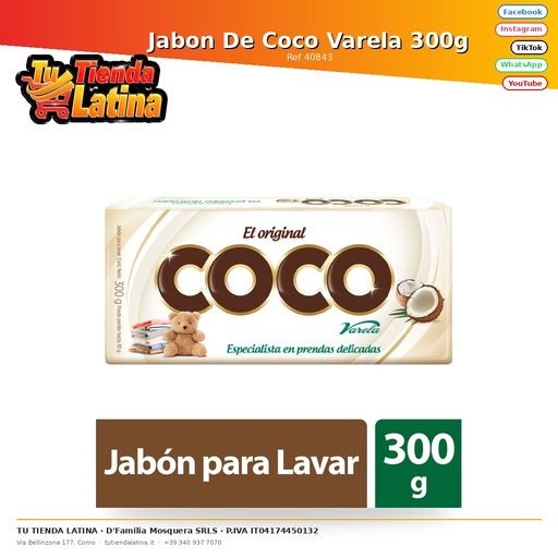 [40843] Varela Coconut Soap 300g