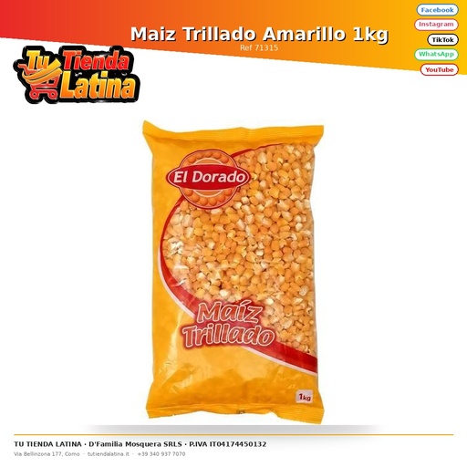 [71315] Maiz Trillado Amarillo 1kg