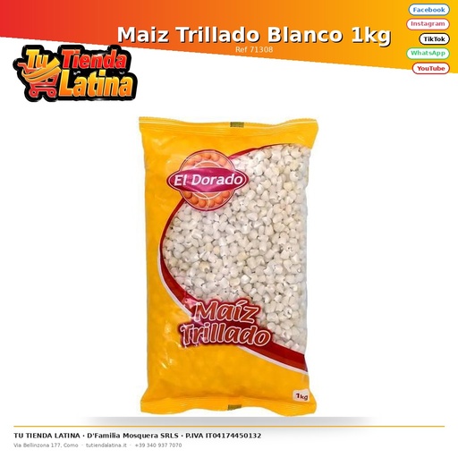 [71308] Mais Trebbiato Bianco 1kg