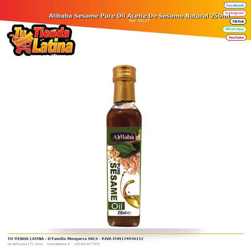 [74127] Alibaba Sesame Pure Oil Natural Sesame Oil 250ml