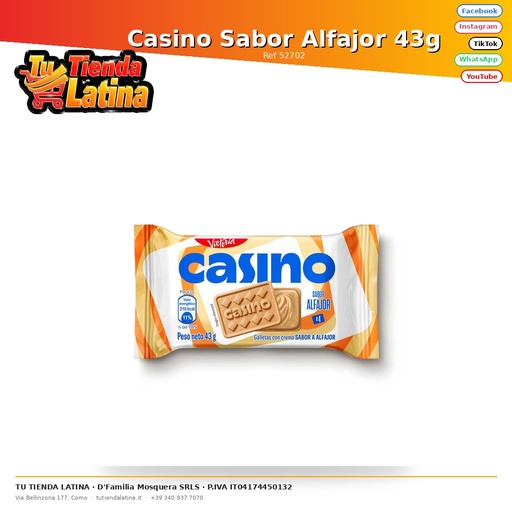 [52702] Casinò Sabor Alfajor 43g