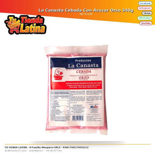 [01439] La Canasta Barley with Sugar Orso 340g