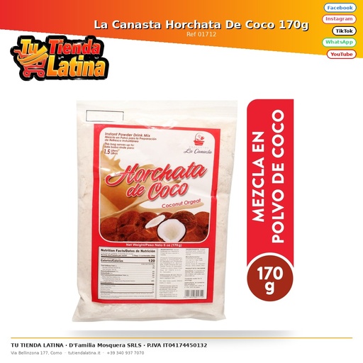 [01712] La Canasta Horchata Al Cocco 170g