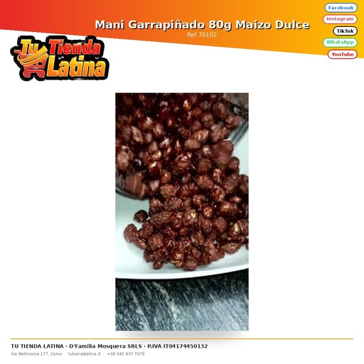 [70102] Mani Garrapiñado 80g Maizo Dulce