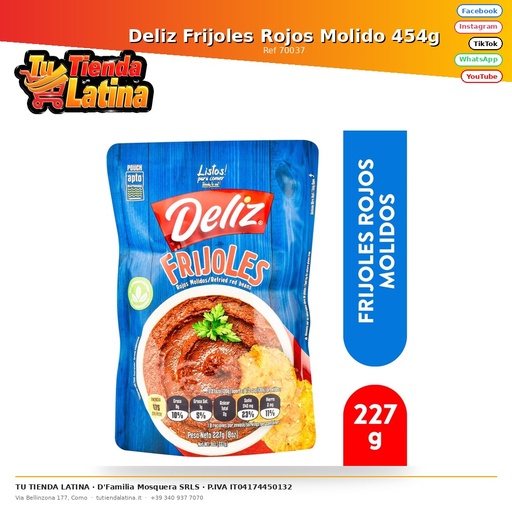 [70037] Deliz Frijoles Rojos Molido 454g