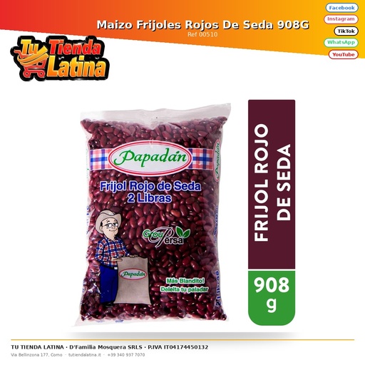 [00510] Maizo Frijoles Rojos De Seda 908G