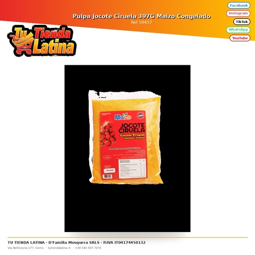 [59457] Pulpa Jocote Ciruela 397G Maizo Congelado
