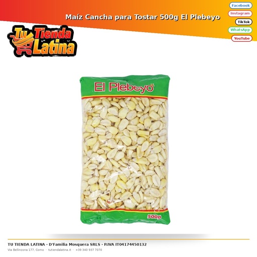 Cancha Mais da Arrostire 500g El Plebeyo