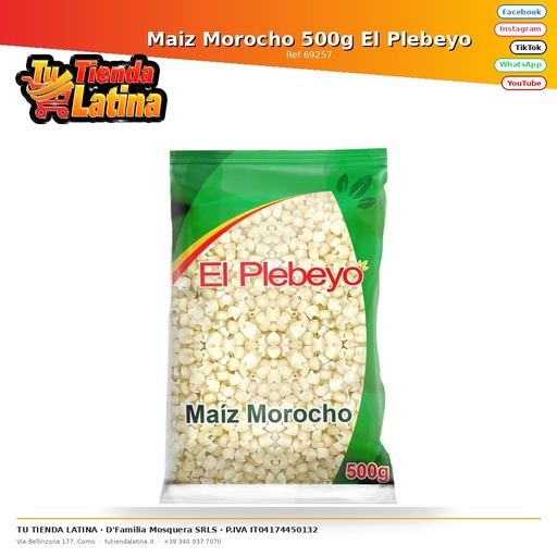 [69257] Mais Morocho 500g El Plebeyo