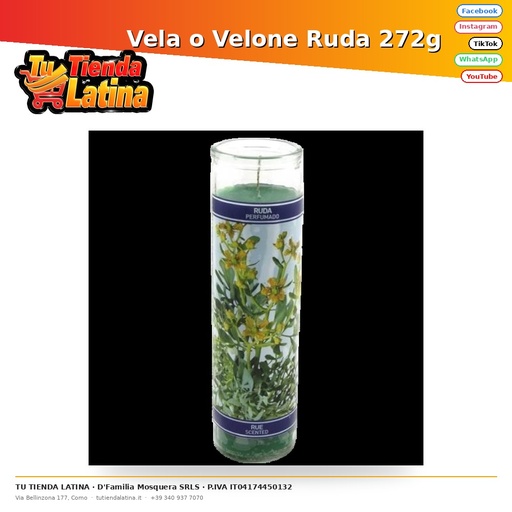 Candle or Velone Ruda 272g