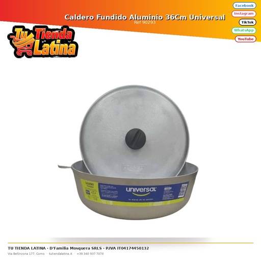 [90293] Caldero Fundido Aluminio 36Cm Universal