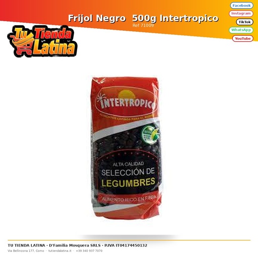 [71009] Intertropical Black Bean 500g