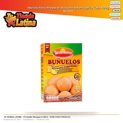 [02471] Flour to Prepare Intertropical Donut Box 400g