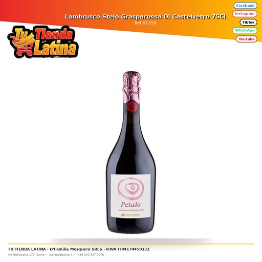 [91359] Lambrusco Stelo Grasparossa Di Castelvetro 75Cl