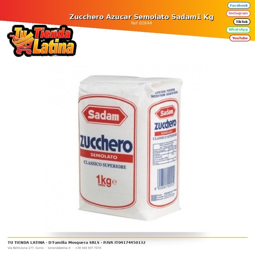 [02844] Zucchero Zucchero Semolato Sadam1 Kg