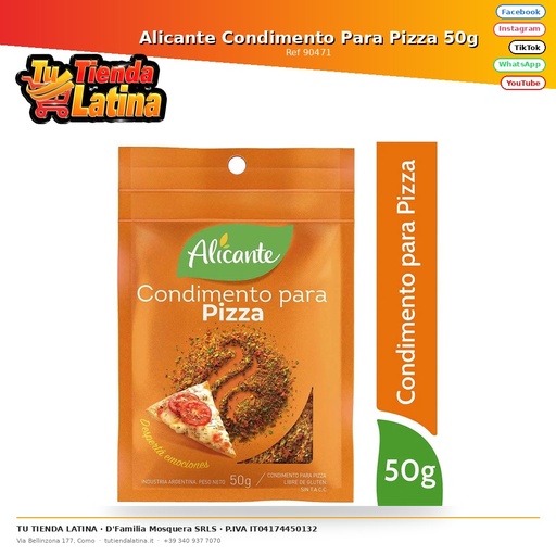 [90471] Alicante Condimento Para Pizza 50g