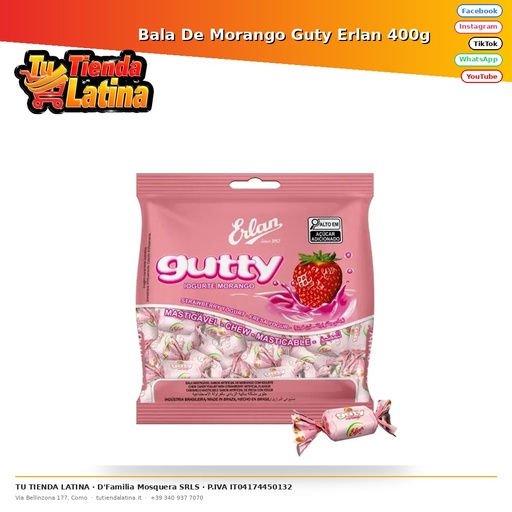 Guty Erlan Morango Bullet 400g