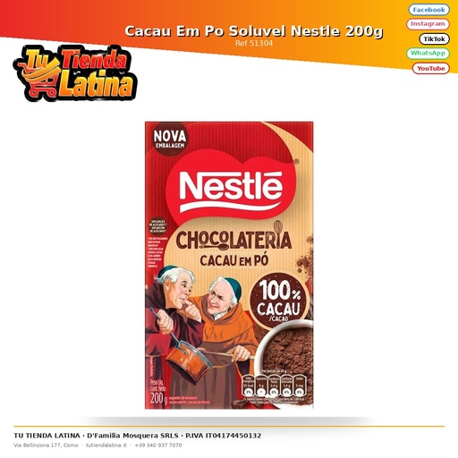 [51304] Cacau Em Po Soluvel Nestlé 200g
