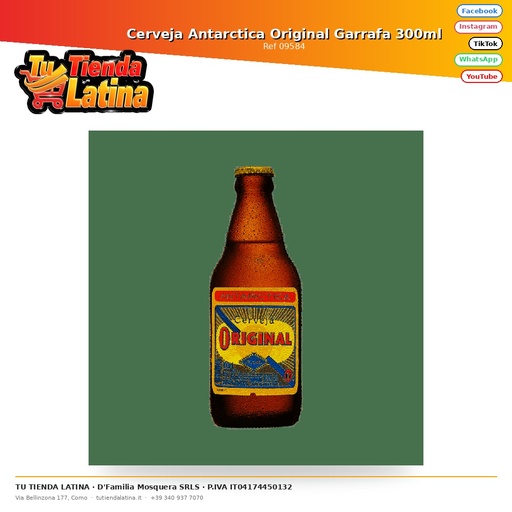 [09584] Cerveja Antarctica Original Carafe 300ml