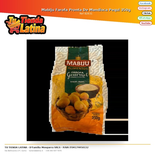 [82831] Mabiju Farofa Pronto Manioca Pequi 350g