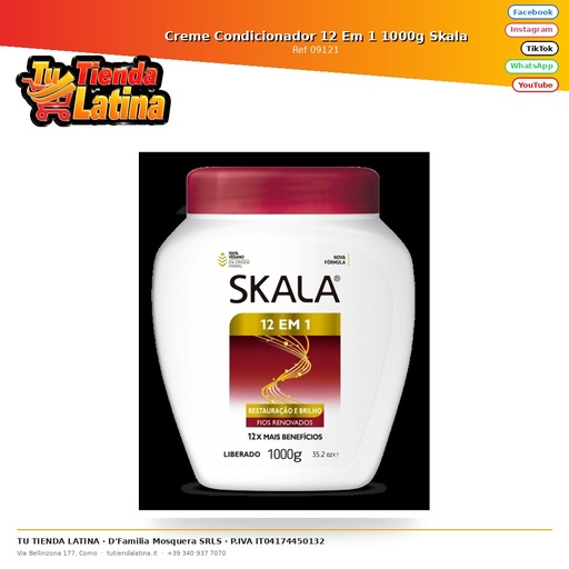 [09121] Creme Conditioner 12 Em 1 1000g Skala