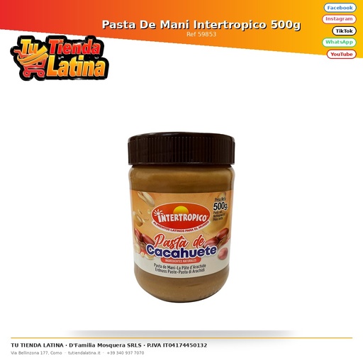 [59853] Pasta Di Arachidi Intertropicali 500g