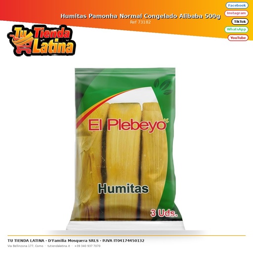 [73182] Humitas Pamonha Normale Surgelato Alibaba 500g