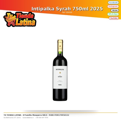 [00444] Intipalka Syrah 750ml 2025