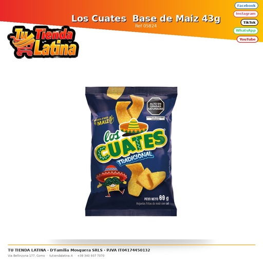 [05824] Base di mais Los Cuates 43g