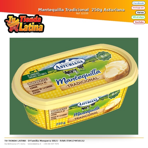 [32209] Burro Tradizionale Asturiano 250g