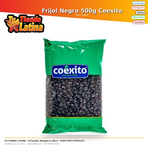 [55464] Frijol Negro 500g Coexito