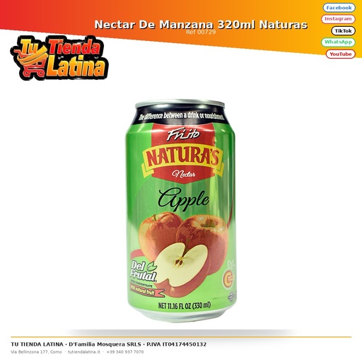 [00729] Nectar De Manzana 320ml Naturas