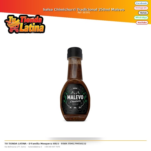 [38391] Malevo Traditional Chimichurri Sauce 250ml